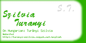 szilvia turanyi business card