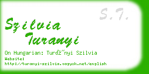 szilvia turanyi business card